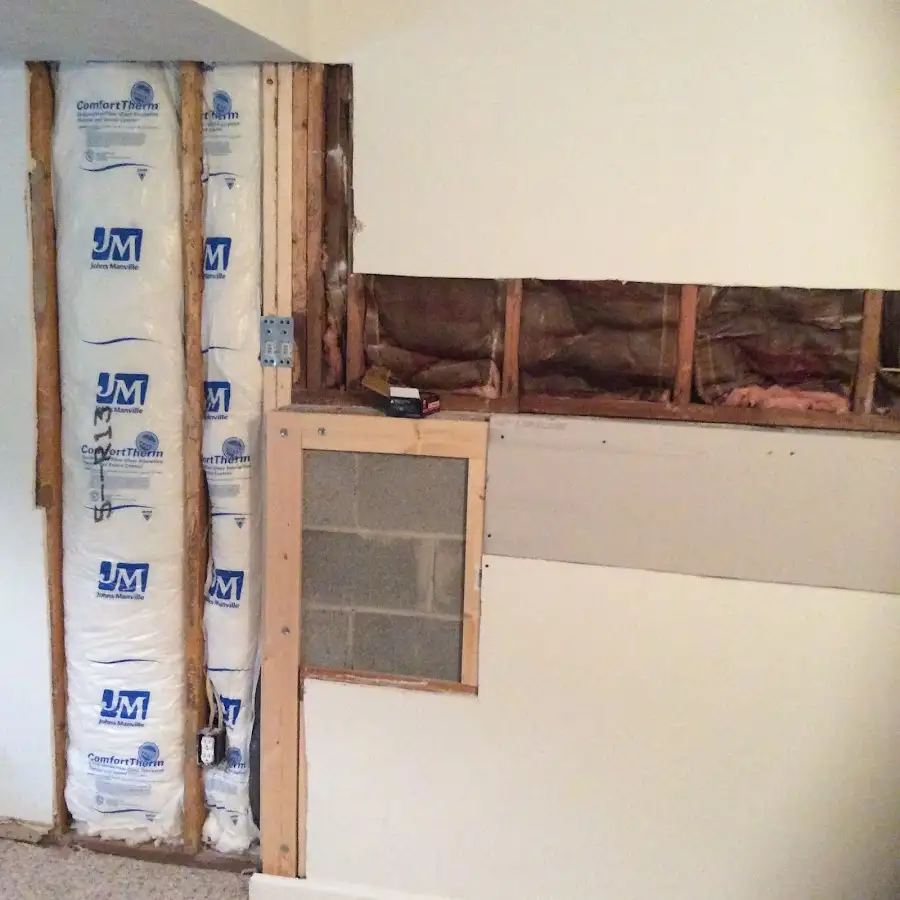 Wall insulation replacement during Contents Cleaning & Restoration in Wayne